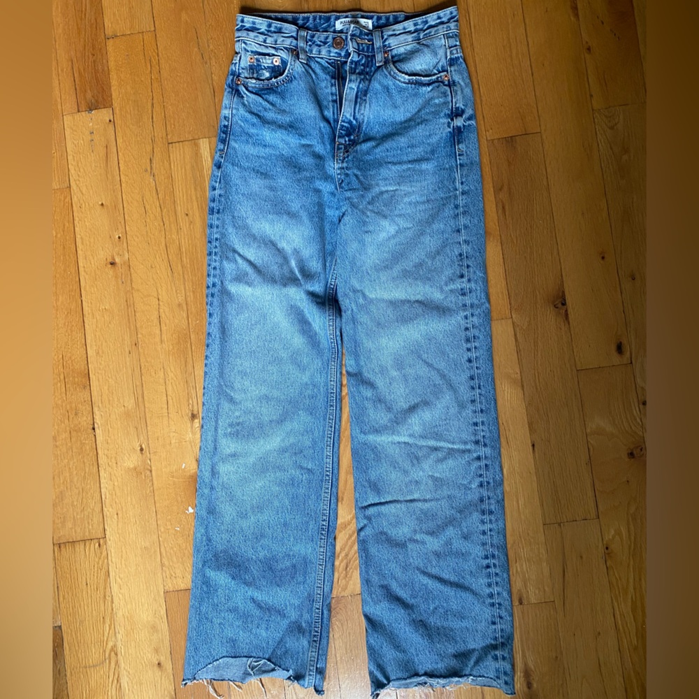 Pull&Bear Light Blue Wide Leg Jeans